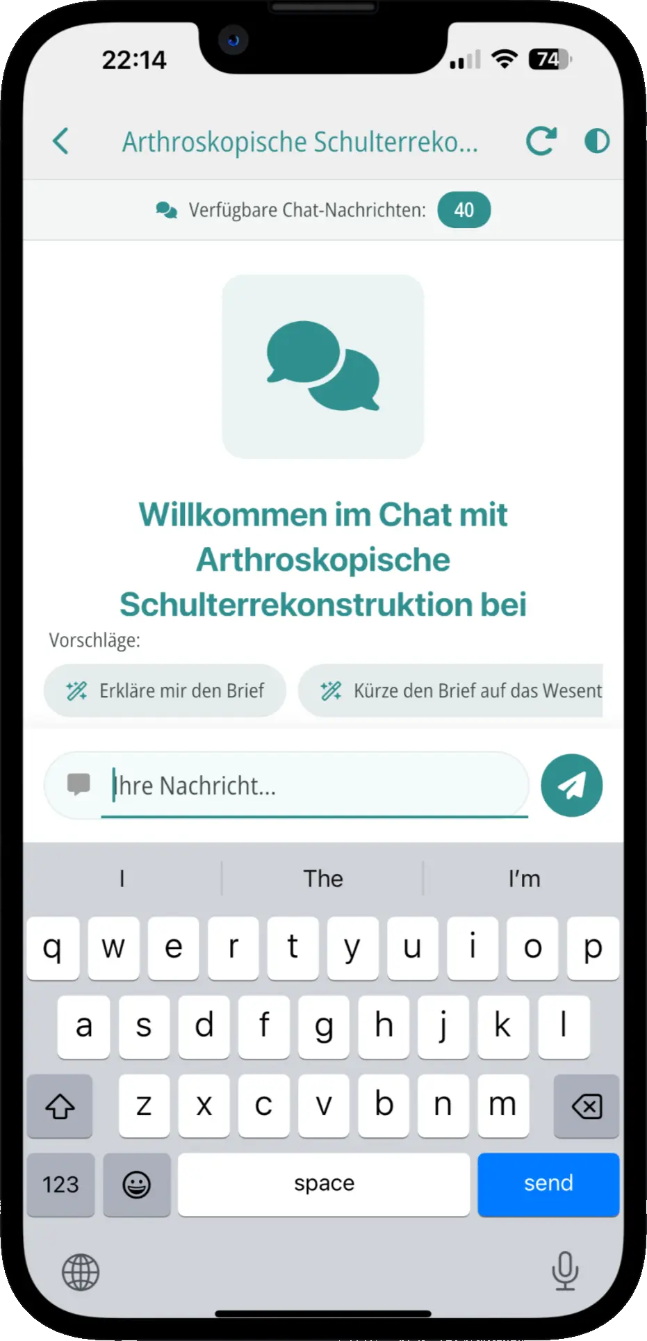 Arztbrief.ai Chat-Funktion